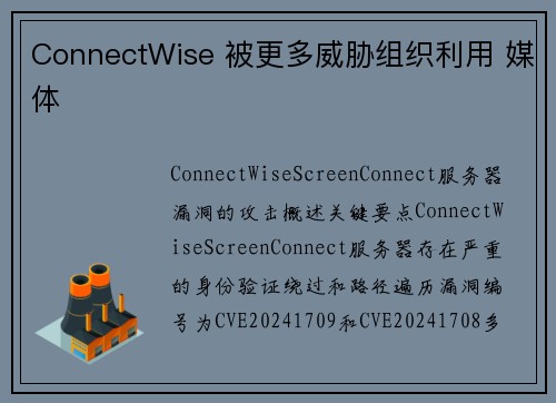 ConnectWise 被更多威胁组织利用 媒体